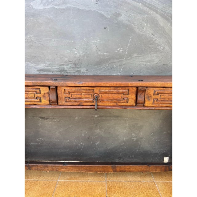 Spanish Renaissance Revival Three-Drawer Console Table, Early 20th Century For Sale - Image 16 of 18