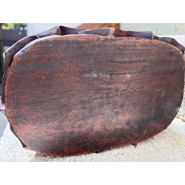 Vintage 1940’s Chinese 24.5” Tall Rosewood Kuan Yin Figurine For Sale - Image 9 of 9