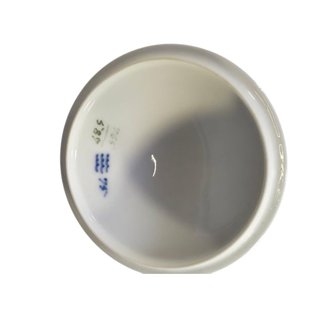 Ceramic Hand-Painted Porcelain Bowl with Morning Glory Motif from Royal Copenhagen, Denmark, 1960s-1970s For Sale - Image 7 of 12