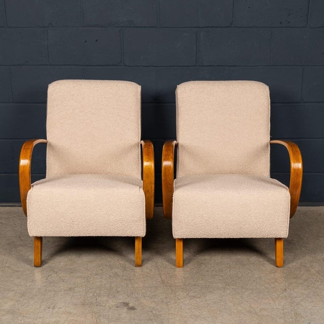 Vintage Halabala Lounge Chairs, 1930, Set of 2 For Sale - Image 3 of 18