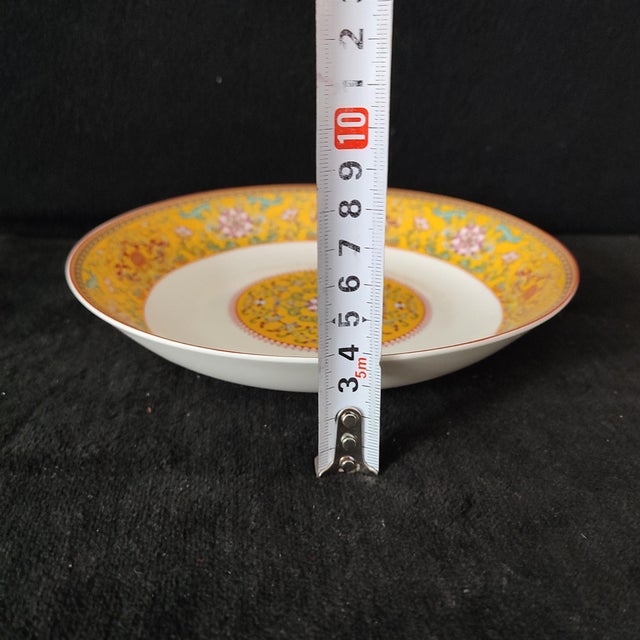 Ceramic Chinese Ceramic Plate,Qianlong Marked Famille Rose Porcelain Plate Hand Painted Flowers Pattern For Sale - Image 7 of 10