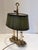 French Style Bouillette Bouillot Lamp With Green Shade Desk Lamp Circa 1950s For Sale - Image 4 of 11