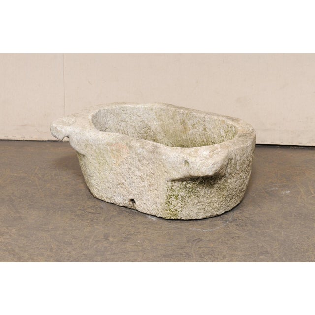 Spanish 19th Centuryentury Carved-Stone Water Trough For Sale - Image 9 of 11