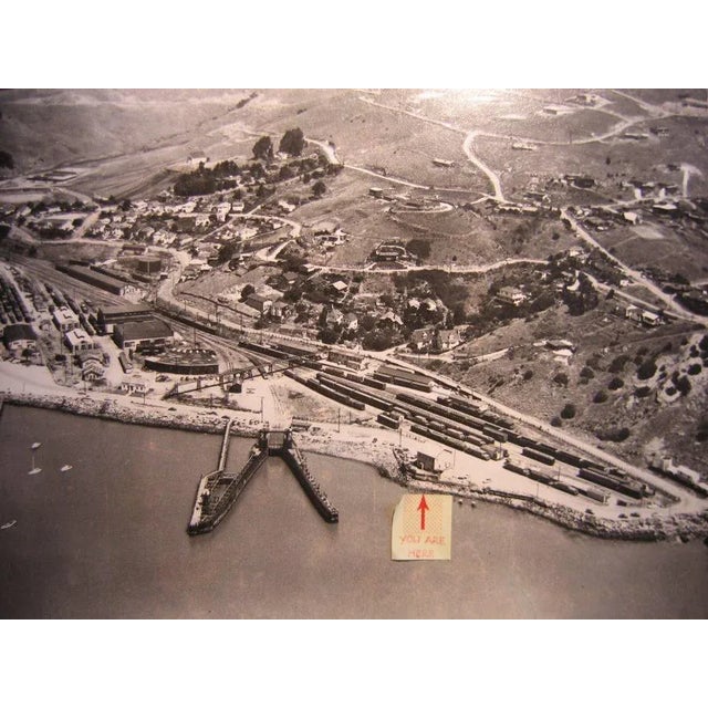 Mid 20th Century Vintage Watercolor of Tiburon-San Francisco Ferry Dock Mid Century Art For Sale - Image 5 of 5