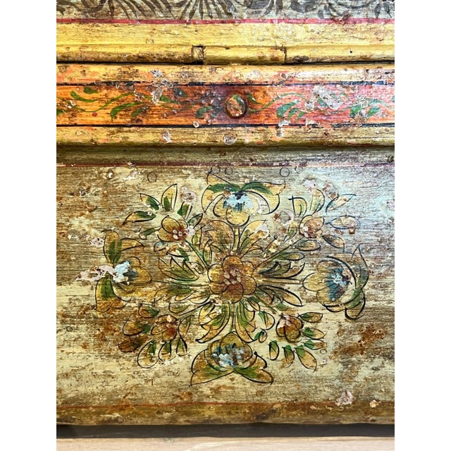 Antique Metal painted box For Sale - Image 4 of 12