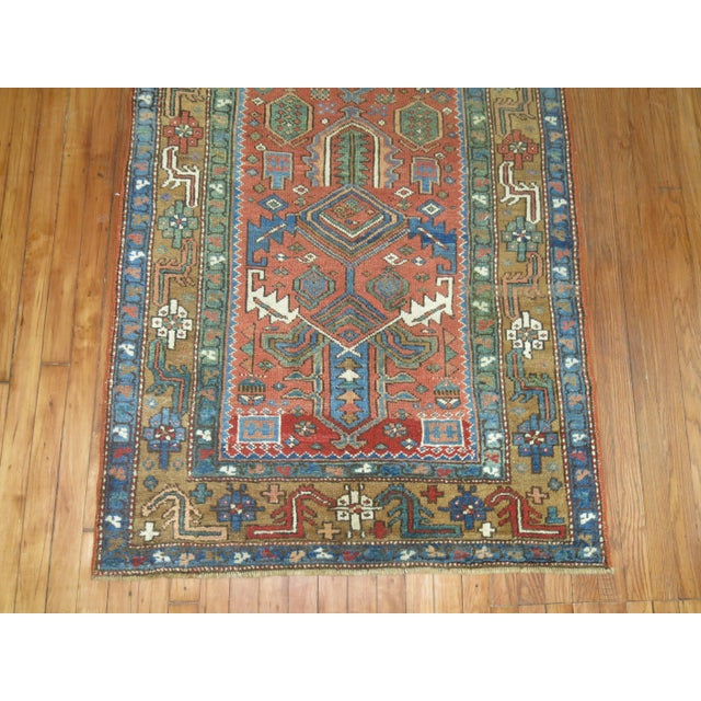 Contemporary Antique Persian Heriz Runner - 2'9" x 14'3" For Sale - Image 3 of 6