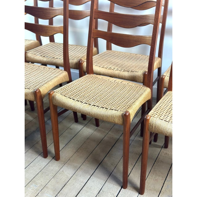 Vintage Danish Dining Chairs by Arne Wahl Iversen, 1960s, Set of 8 For Sale - Image 9 of 13