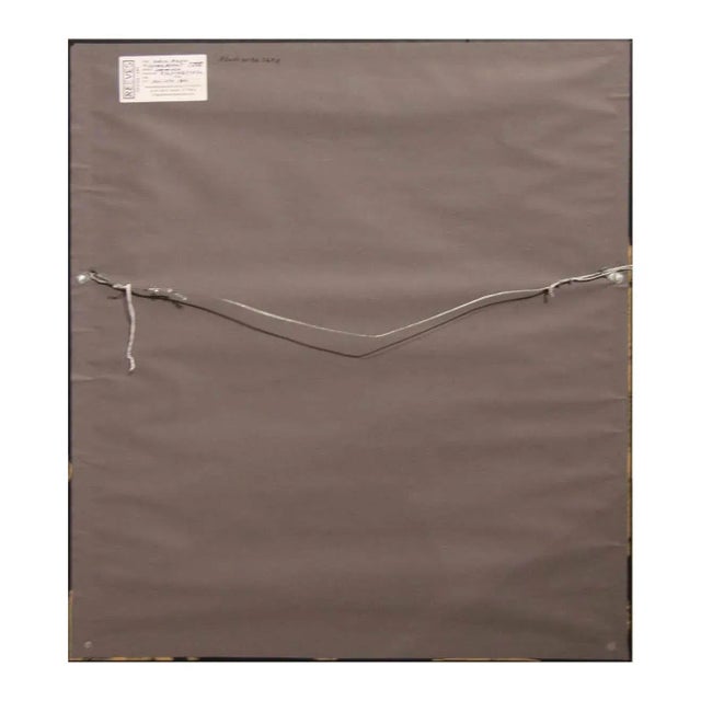 Pink Nadine Mayes Colorful Watercolor Portrait of Seated Female in Pink and Orange Striped Dress 1990s For Sale - Image 8 of 11