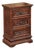 Petite Italian Walnut 1840s Commode with Three Drawers and Guilloche Motifs For Sale