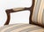 Pair of Louis XV Style Walnut Striped Linen Upholstered Fauteuils For Sale - Image 9 of 9