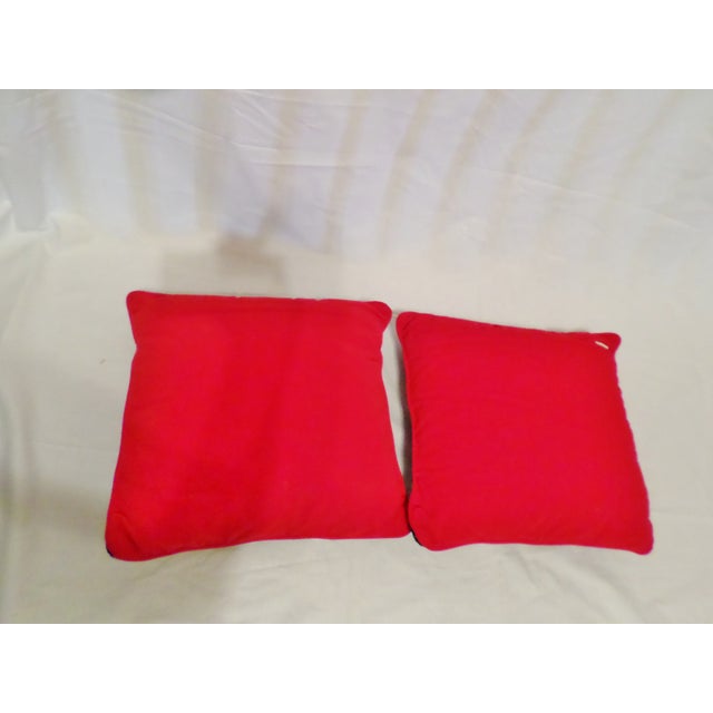 Vintage Christmas Needlepoint Nutcracker Pillows 14" X 14" Chairish