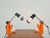 Type 2323 Revue Clamp Lamps Orange Clip Lamp, 1970, Set of 2, in Flawless conditions. Designed 1970 to 1979 This piece has...