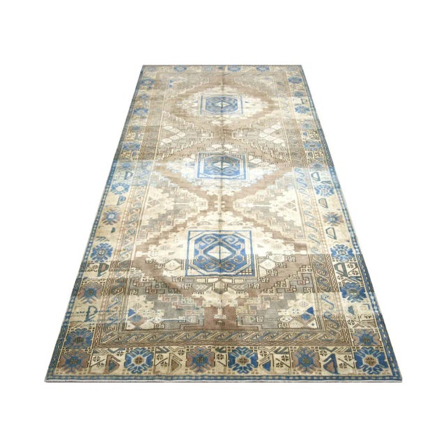 1960s Turkish Oushak Rug For Sale In Los Angeles - Image 6 of 7