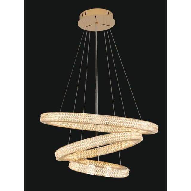 Metal Collection Cerchi Di Luce Chandelier in Metal and Crystal by Jago For Sale - Image 7 of 8