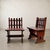 Brutalist Arts & Crafts Brutalist Handcrafted Mahogany Chairs, 1970s, Set of 2 For Sale - Image 3 of 12