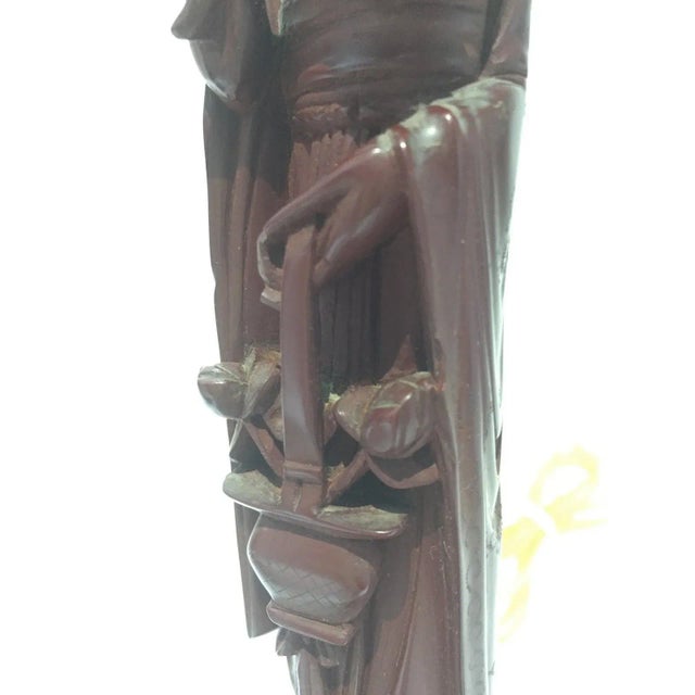 1920s Vanity Table Lamps With Quan Yin Figures - A Pair For Sale - Image 9 of 13