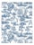 The House of Scalamandré Garden Toile Wallpaper, Indigo For Sale