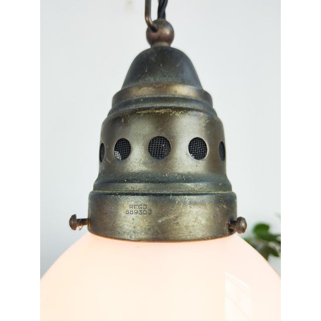 Black Tone Opaline and Etched Glass Pendant Lights by B.A.G. Turgi, 1890s, Set of 2 For Sale - Image 8 of 12