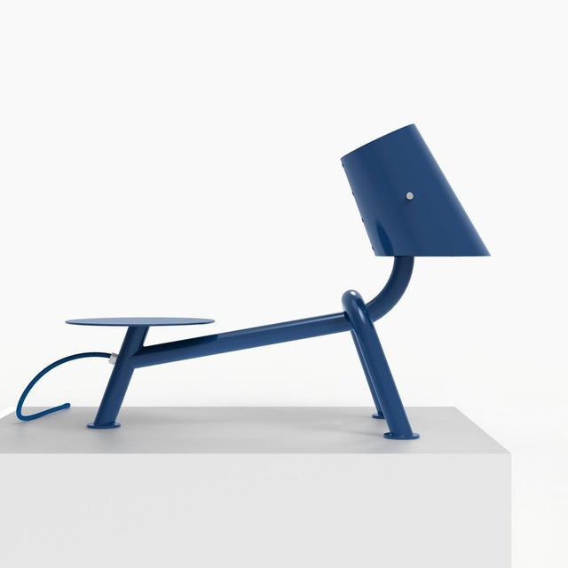 Blue Carlino Lamp by Giovanni Agliottone For Sale - Image 6 of 9