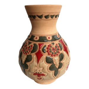 Vintage Bonis Rhodes Greece Signed Handcrafted Pottery Vase