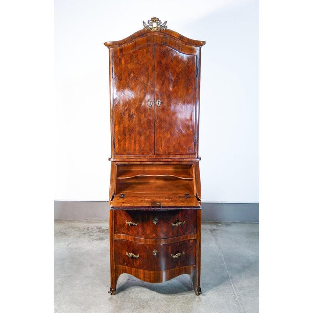 Louis XV Geometric Secretary Cabinet, 1700s For Sale - Image 3 of 14