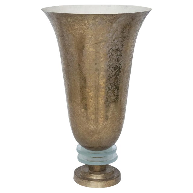 Art Deco Bronze Lamp by Genet & Michon, 1920s For Sale