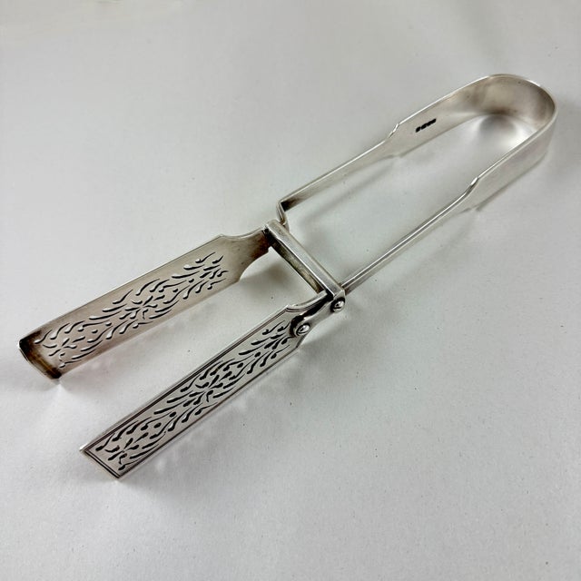 Estate William Eaton English Sterling Silver Master Asparagus Tongs For Sale In Philadelphia - Image 6 of 11