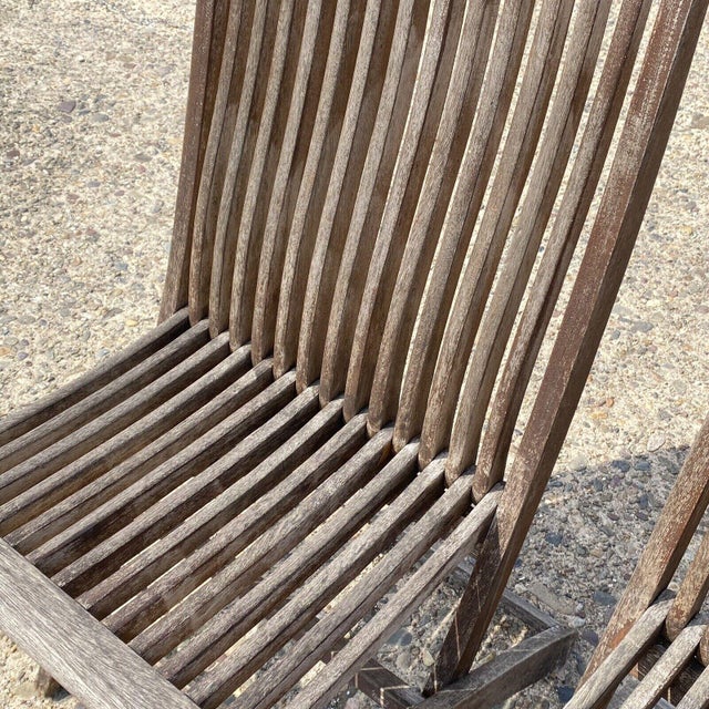 Avonlea Gardens Teak Wood Garden Patio Outdoor Slatted Folding Chairs