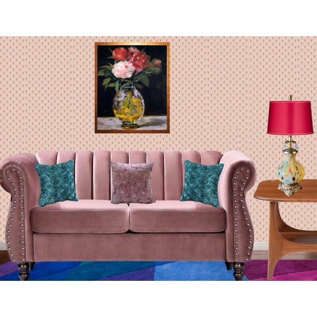 Murano Art Glass Brass Multi-Hued Mottled Table Lamp For Sale - Image 10 of 12