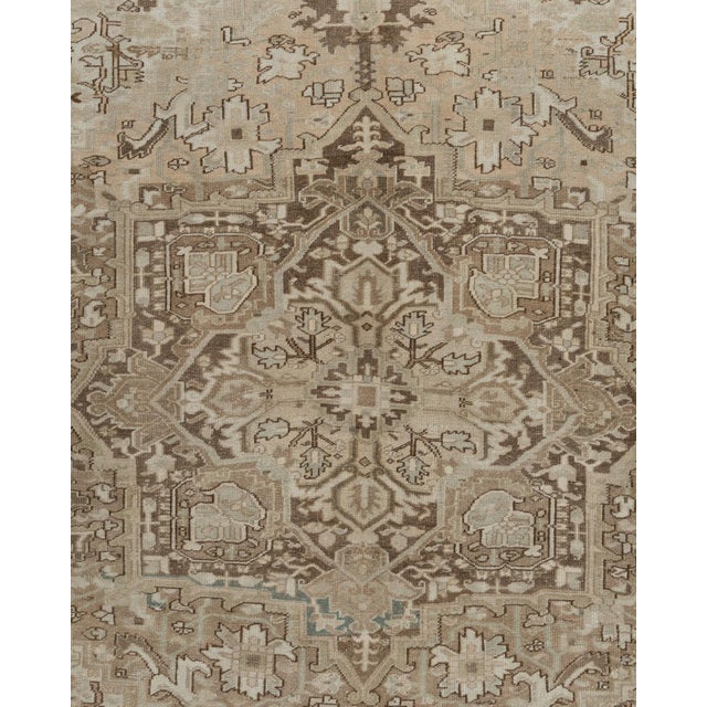 Turkish Vintage Circa 1940 Heriz Area Rug 8ft 4in X 11ft 4in For Sale - Image 3 of 7
