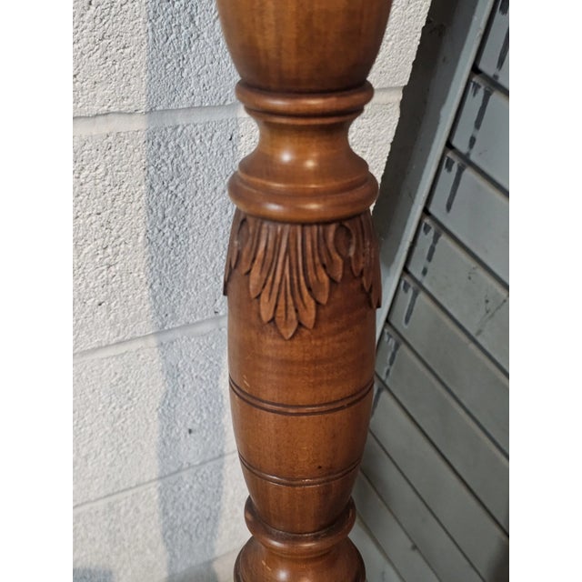 Late 20th Century Late 20th Century Share Tiger Maple Four Poster, Canopy Single Bed Benchmade Leonard's of Massachusetts For Sale - Image 5 of 5