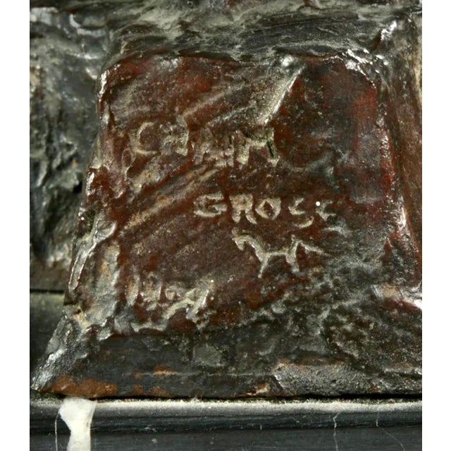 Chaim Gross, Large Chaim Gross Mid Century Mod Bronze Sculpture Circus Acrobats WPA Artist For Sale - Image 9 of 10