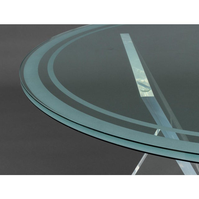 Charles Hollis Jones Style Glass Top Coffee Table For Sale In New York - Image 6 of 9