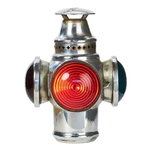 Antique Chrome Plated Adlake Railroad Signal Lamp