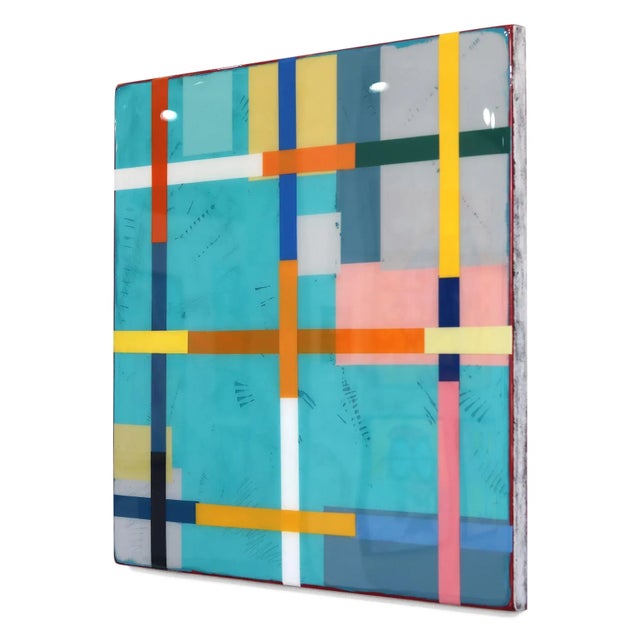 Made in the Shade 5 - Modern Resin Minimalist Multicolor Geometric Abstract Original Artwork by Ricky Hunt For Sale In Los Angeles - Image 6 of 9