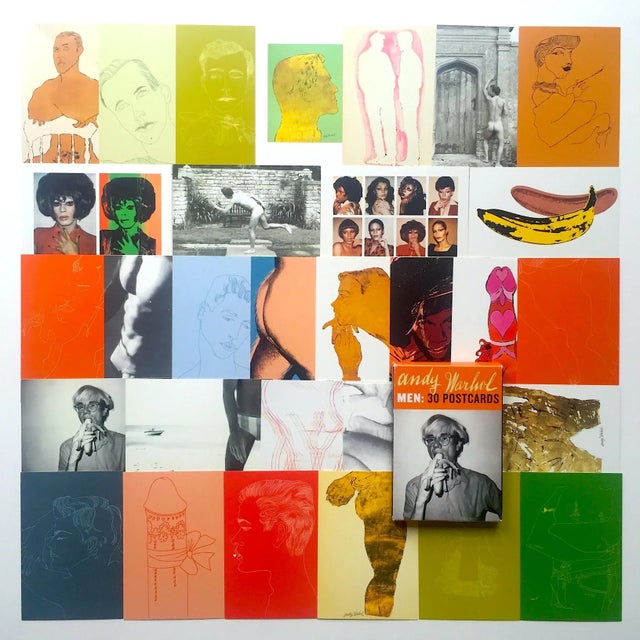 Andy Warhol Foundation " Men " Collector's Pop Art Postcard Prints - Boxed Set of 30 For Sale - Image 12 of 13