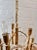 Brass Gaetano Sciolari Brass and Glass Chandelier For Sale - Image 8 of 11