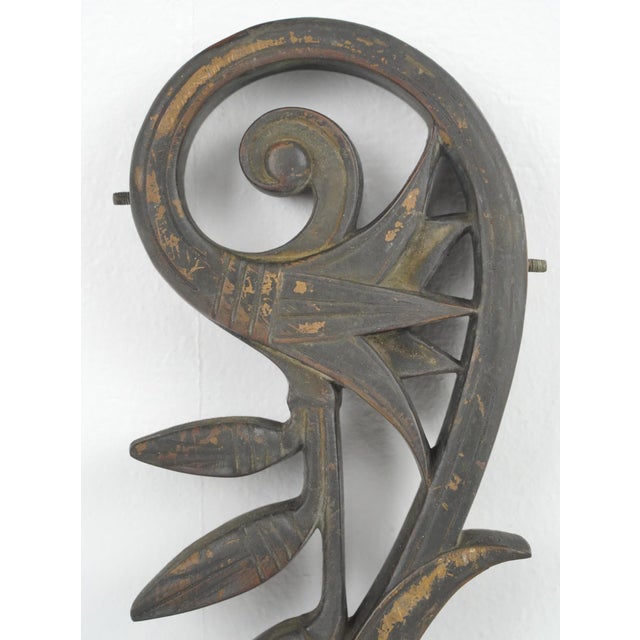 Reclaimed 18.25 In. Art Nouveau Bronze Piece For Sale - Image 4 of 8