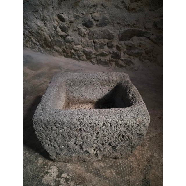 Antique French Volcanic Stone Trough Sink, 1700s For Sale - Image 13 of 18
