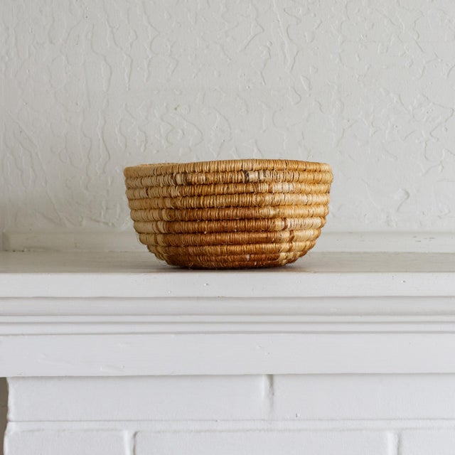 Native American Style Pine Needle and Natural Fiber Coil Basket or Bowl For Sale - Image 17 of 17
