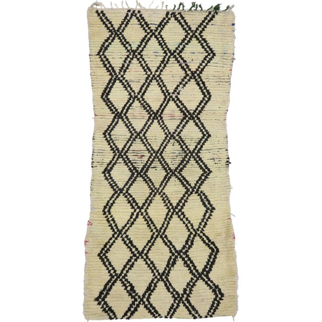 Vintage Berber Moroccan Azilal Rug - 03'10 X 07'11 For Sale - Image 9 of 9