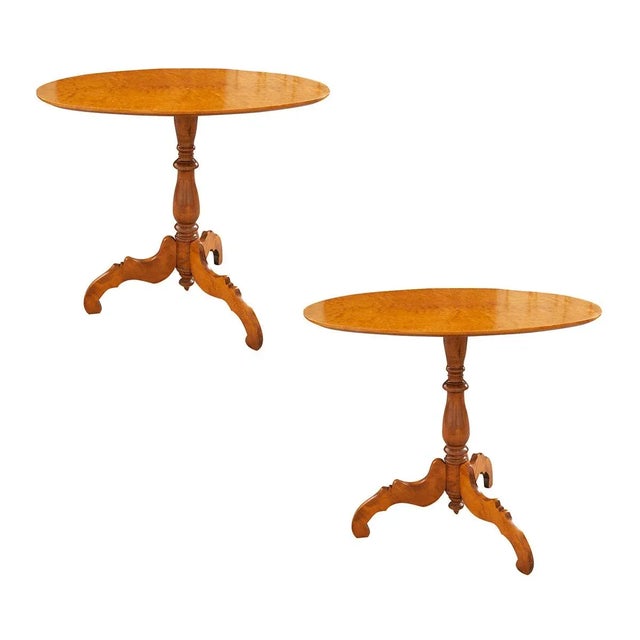 Dutch 19th Century Satinwood Oval Tables- A Pair For Sale In Baton Rouge - Image 6 of 13
