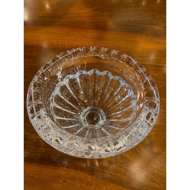 1920s Pair of French Baccarat Crystal Compotes For Sale - Image 4 of 6
