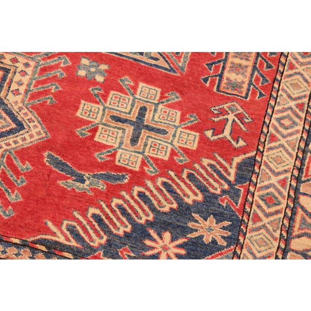 Bohemian Super Kazak Herman Rust/Tan Wool Rug - 6'11'' X 9'3'' For Sale In New York - Image 6 of 8