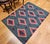 Vintage Southwestern Kilim Rug, Flat-Woven Wool, Geometric Pattern, Green & Red, 4x5 For Sale - Image 12 of 13