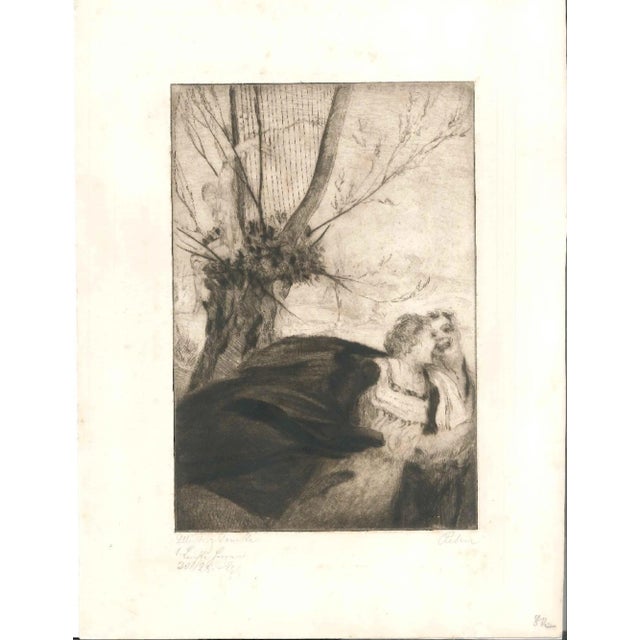 Mein Weg mit dem Weib #18 - Original Etching by W.R. Rehn 1919 For Sale