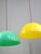 Yellow Vintage Italian Brass and Yellow Acrylic Glass Pendant Lamp For Sale - Image 8 of 14