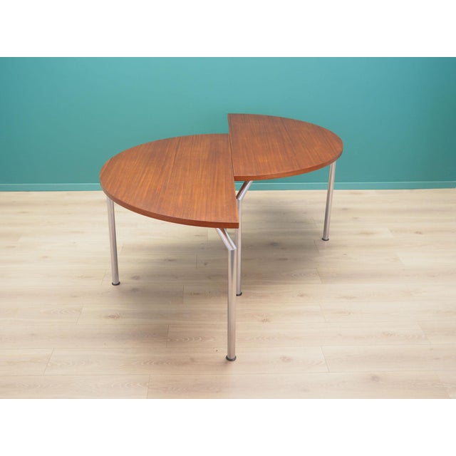 Danish Teak Half Round Table from Bent Krogh, 1970s For Sale - Image 3 of 17