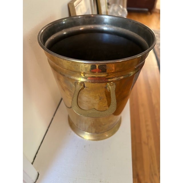 Italian Vintage Italian Brass Champaign/Wine Bucket For Sale - Image 3 of 6