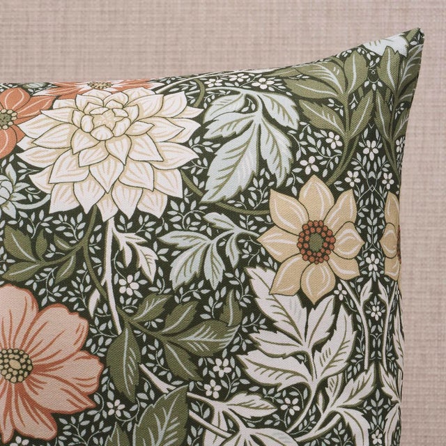 This pillow features Boråstapeter’s Dahlia Garden with a knife-edge finish. Set on a verdant green backdrop, the print...